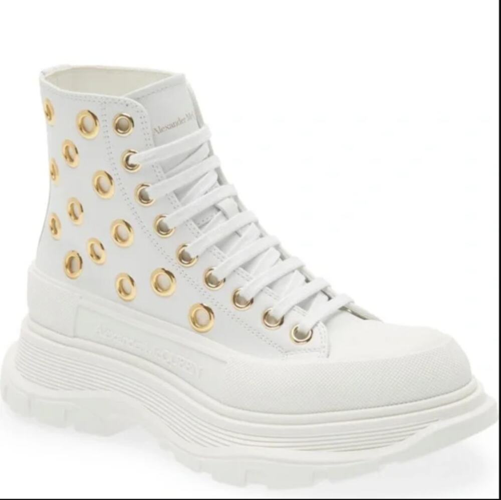 Alexander McQueen Eyelet High Top Sneaker Streetwear Platform MISMATCHED 6.5/7
